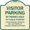 Signmission Designer Series-Visitor Parking By Permit Only No Public Parking Sign, 18" x 18", TG-1818-9871 A-DES-TG-1818-9871 - alternate 1